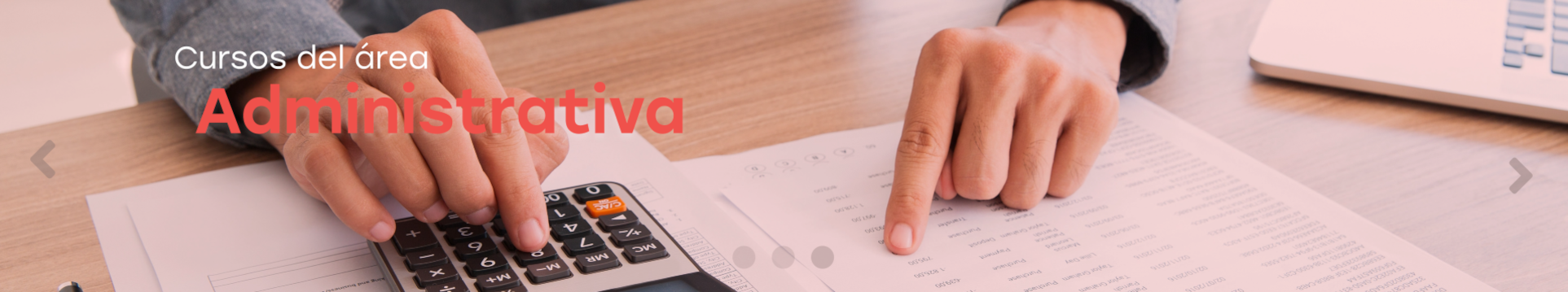 Área administrativa Banner